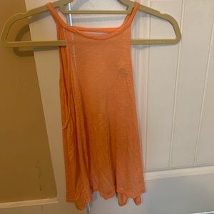 Orange open back tank top